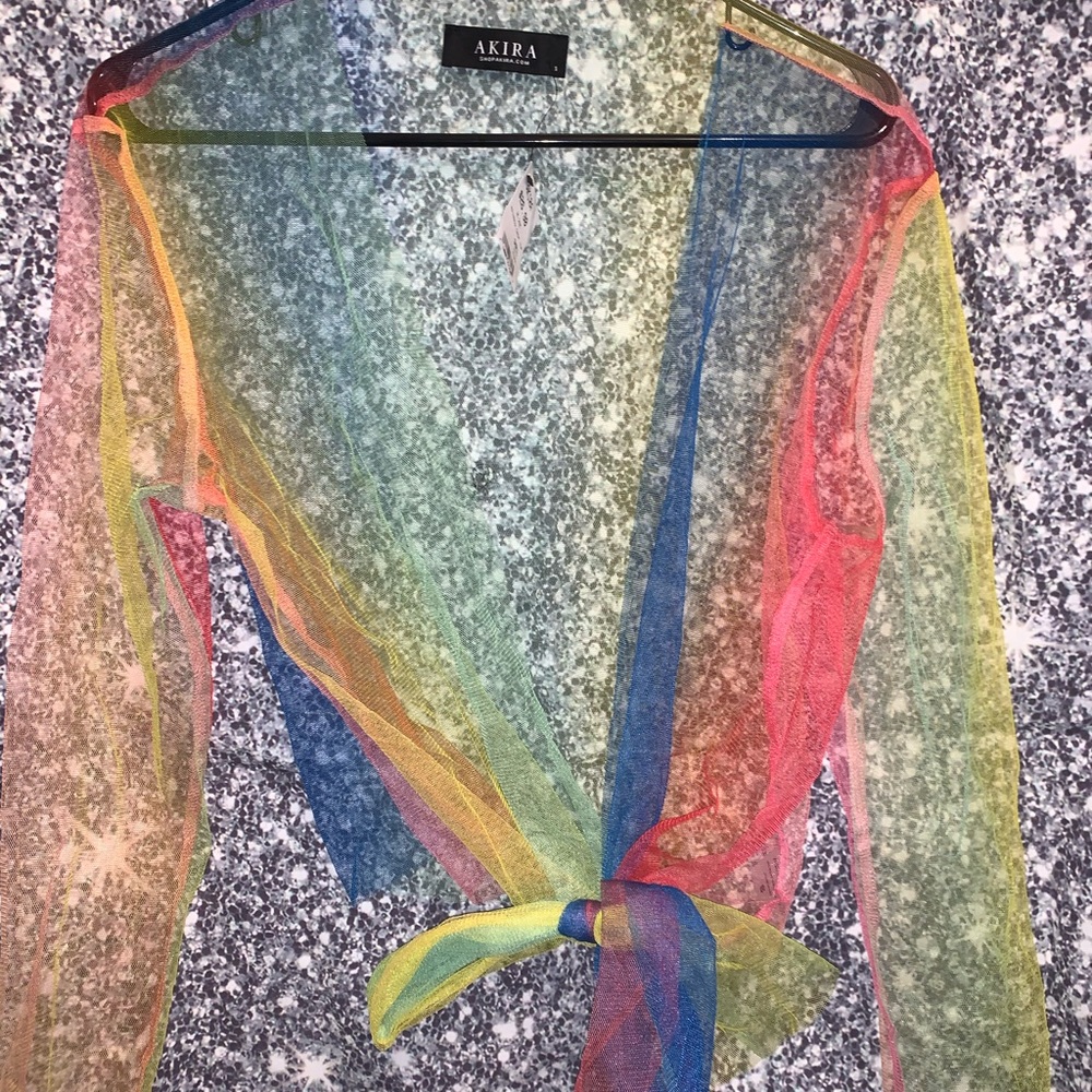 ❣️Rainbow Sheer Crop Top❣️